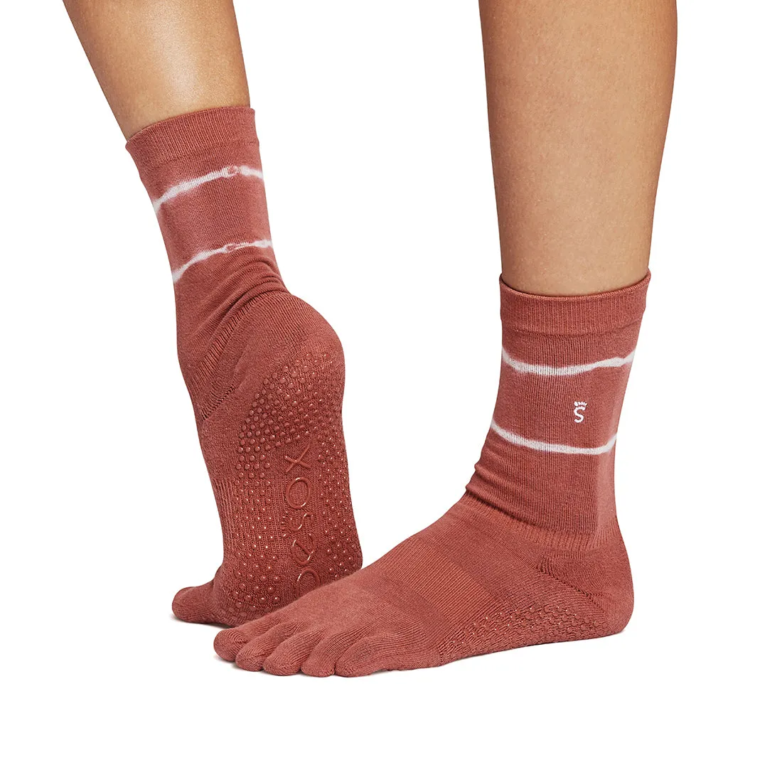 ToeSox Full Toe Crew Grip Socks