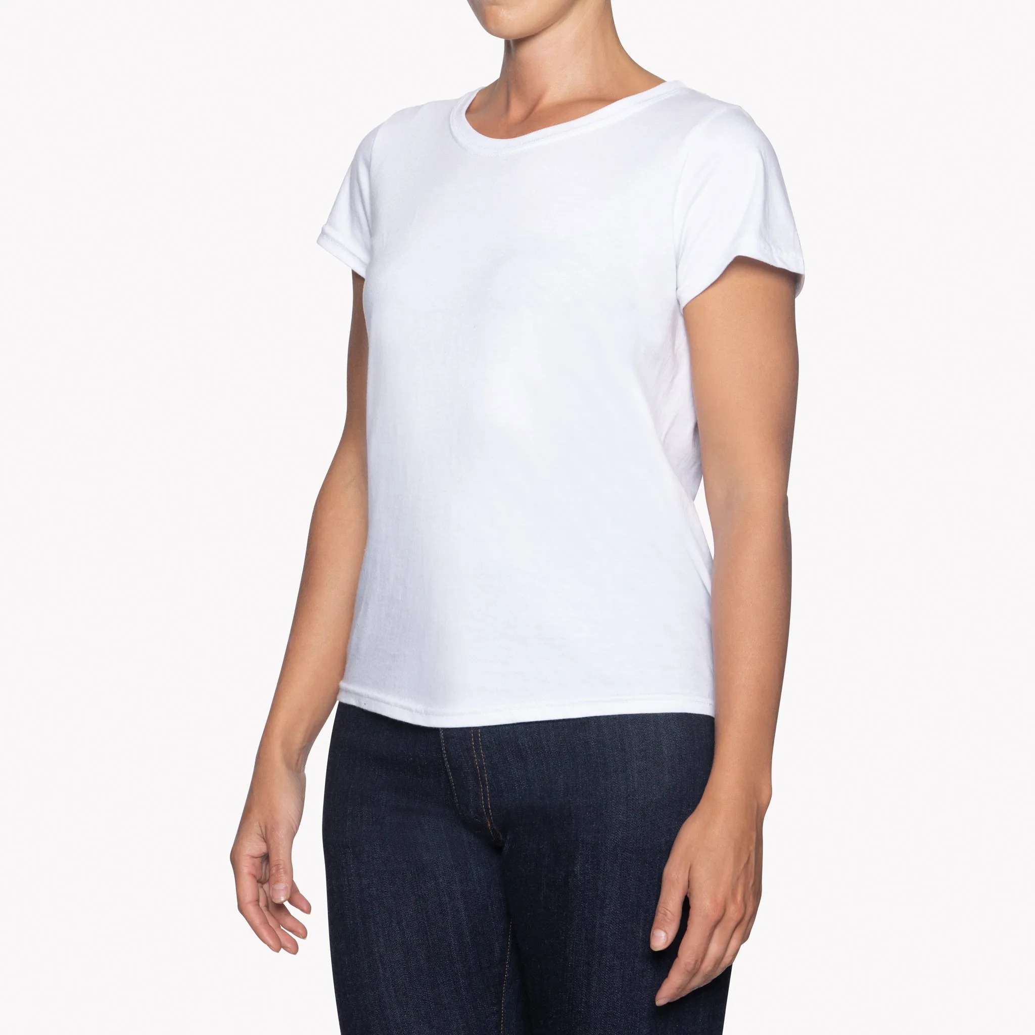 Women's - Circular Knit Ballet Tee - Double Ring-Spun Cotton - White