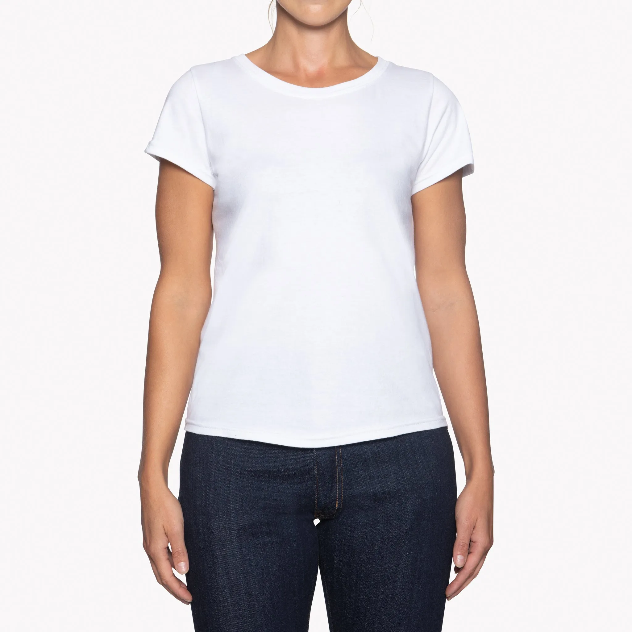 Women's - Circular Knit Ballet Tee - Double Ring-Spun Cotton - White